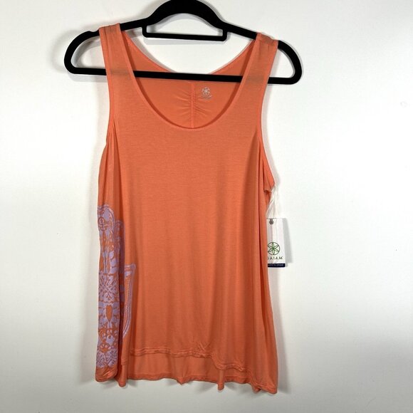 Gaiam Yoga Hamsa Tank Top NWT Women’s Size Medium Coral Athletic - Picture 1 of 9